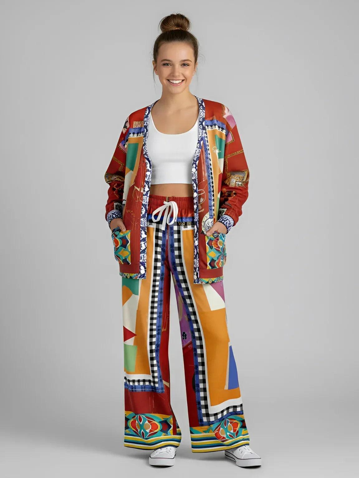 Decorative Figure in Ornamental Tavira - Matisse - Heavyweight Unisex Cardigan