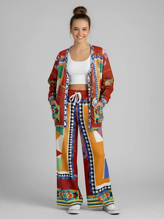 Decorative Figure in Ornamental Tavira - Matisse - Heavyweight Unisex Cardigan