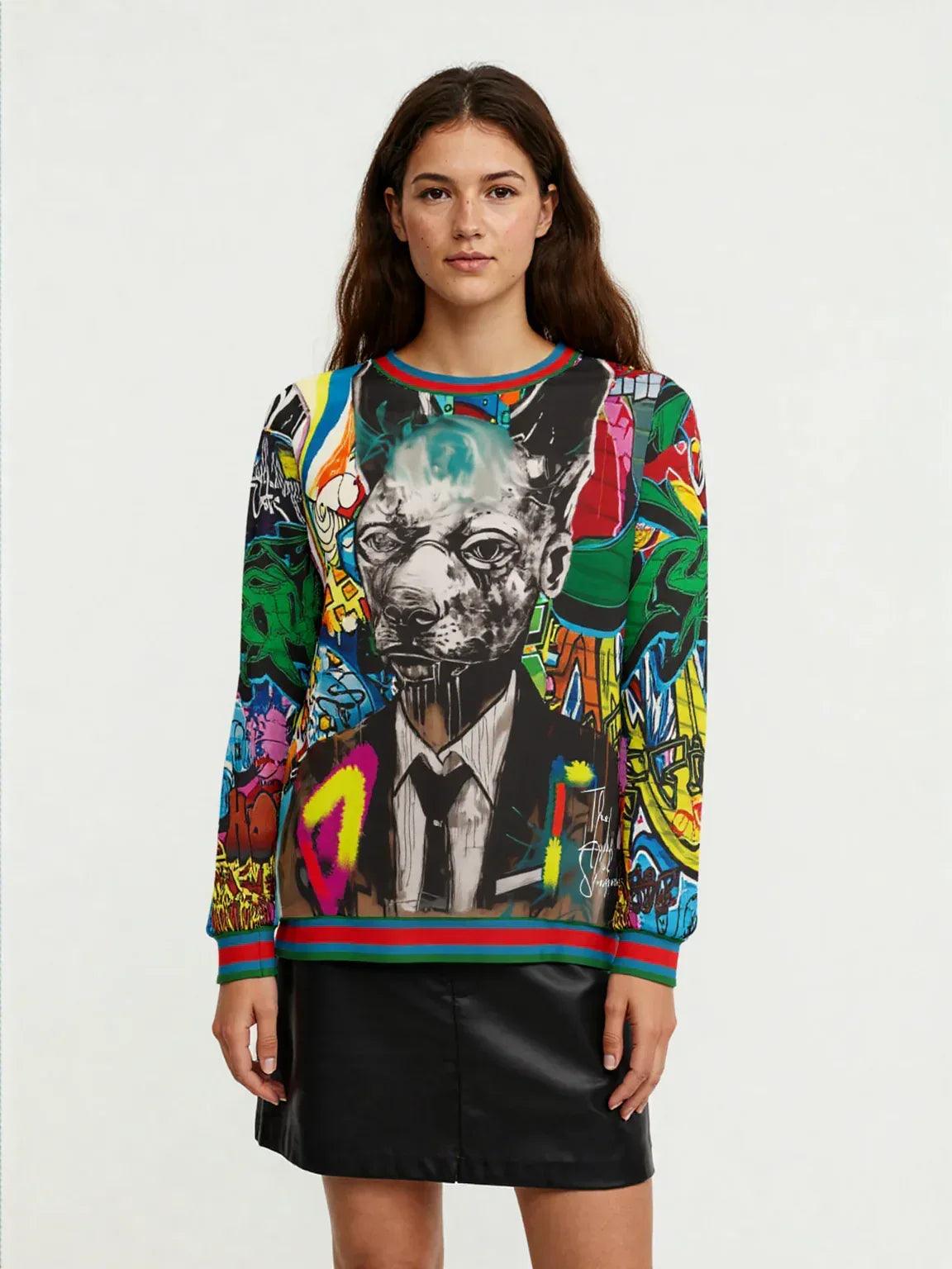 Dog Man Prophecies Graffiti Art Unisex Sweatshirt (Gold Label)