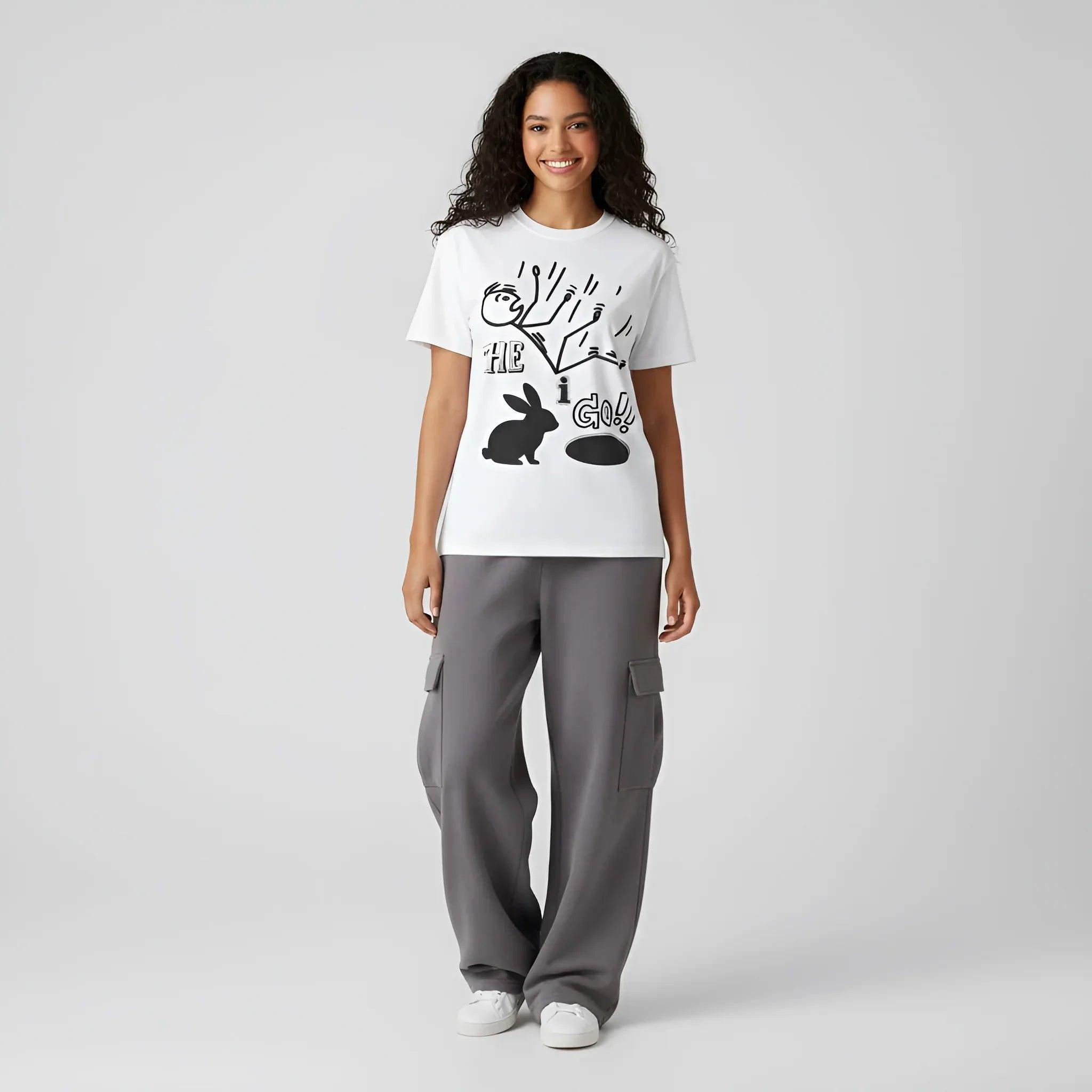Down the Rabbit Hole I Go!!!! Unisex Garment-Dyed T-shirt