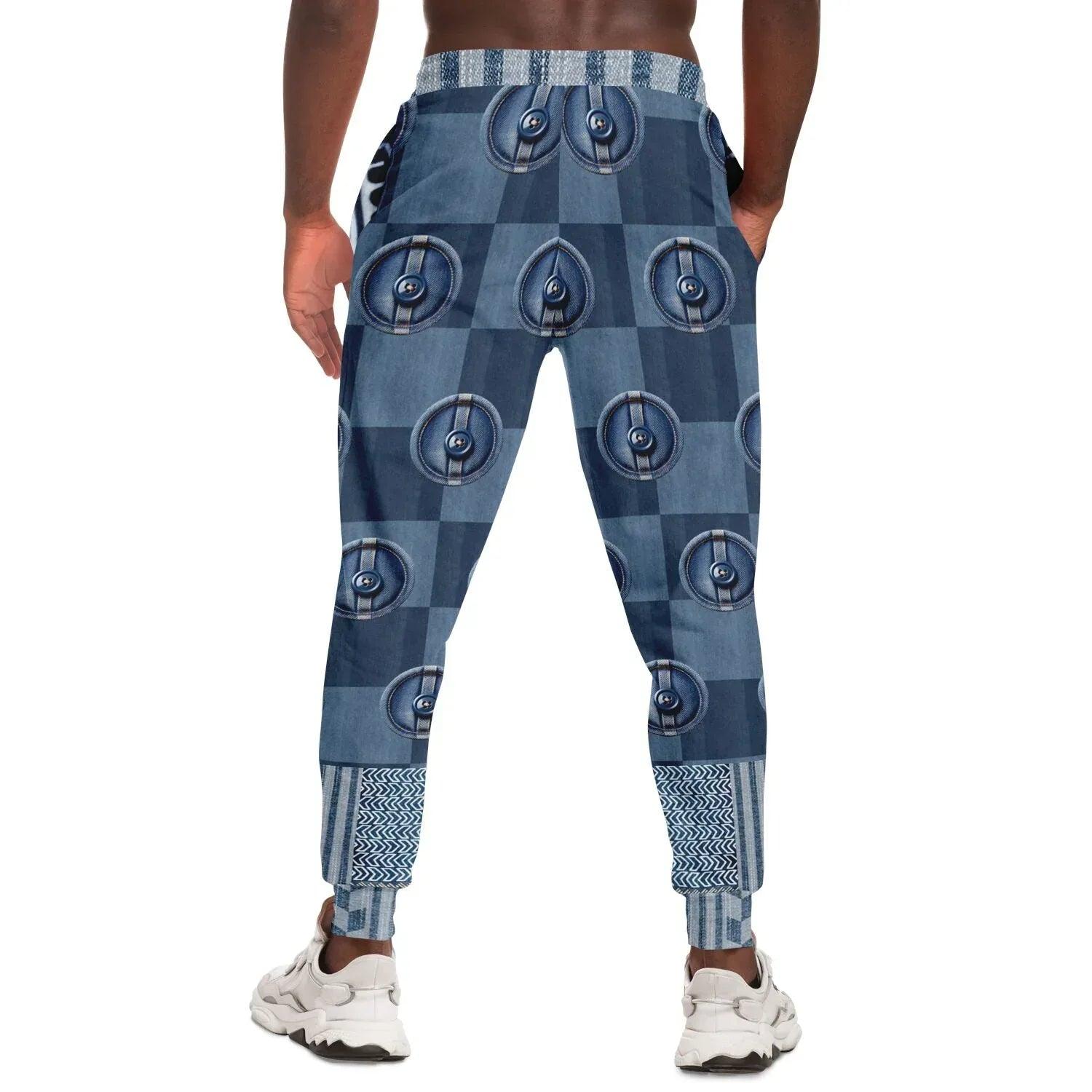 Denim Junction Checkerboard Print Eco-Poly Unisex Joggers