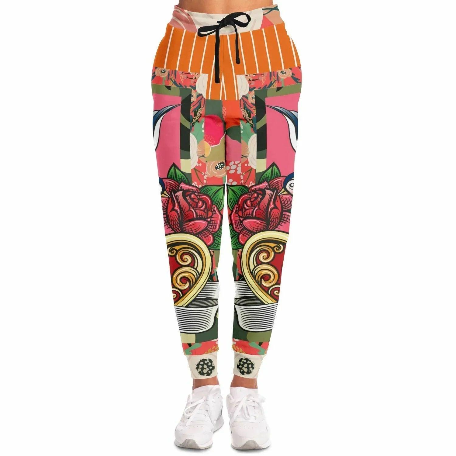 Bright Days Floral Tattoo Camo Eco-Poly Unisex Joggers