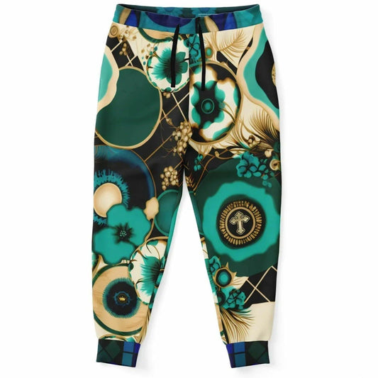 Beverly Trinity Plaid Medallion Eco-Poly Unisex Joggers