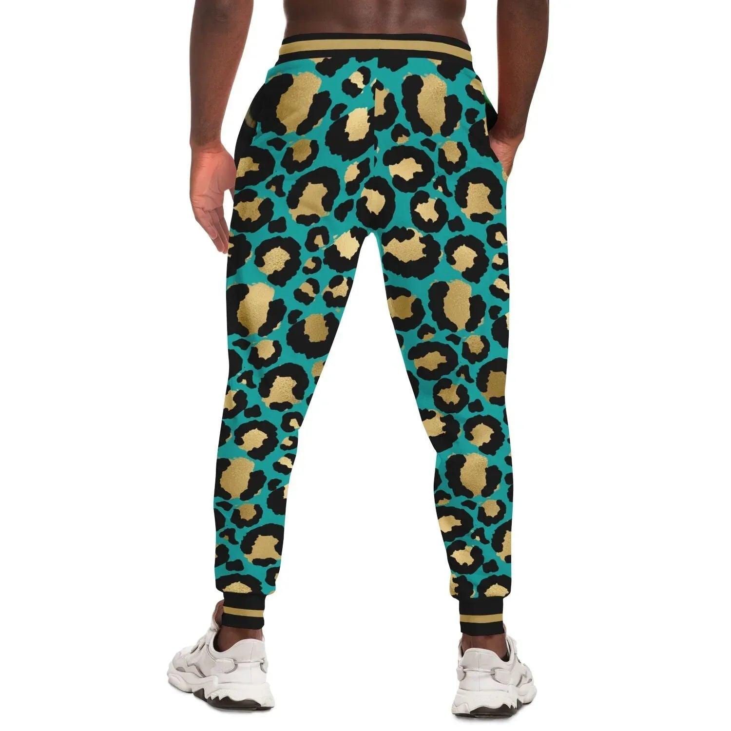 Cheetah in Green Eco-Poly Unisex Joggers
