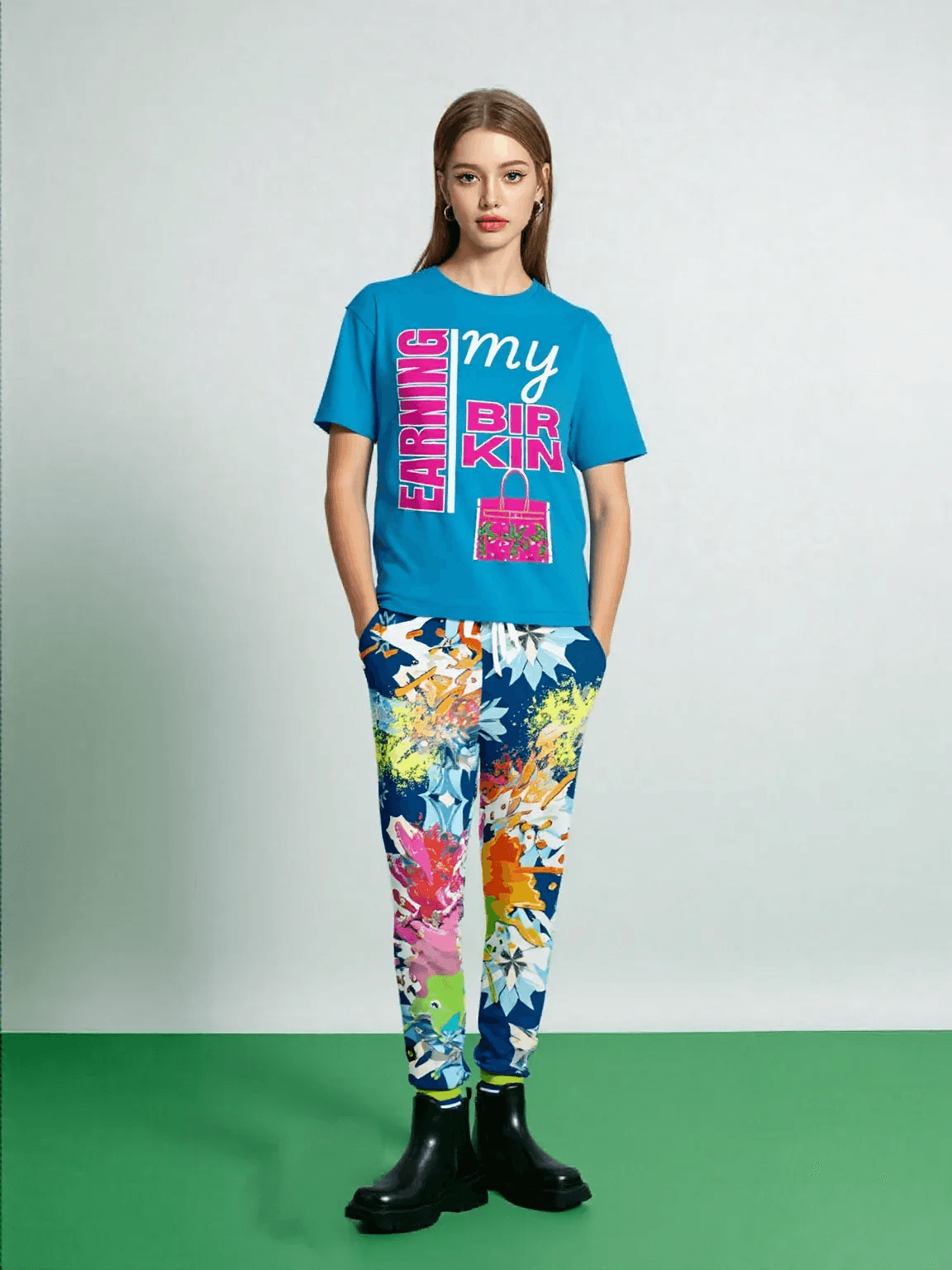 Rainbow Splatter Ice Eco-Poly Unisex Joggers