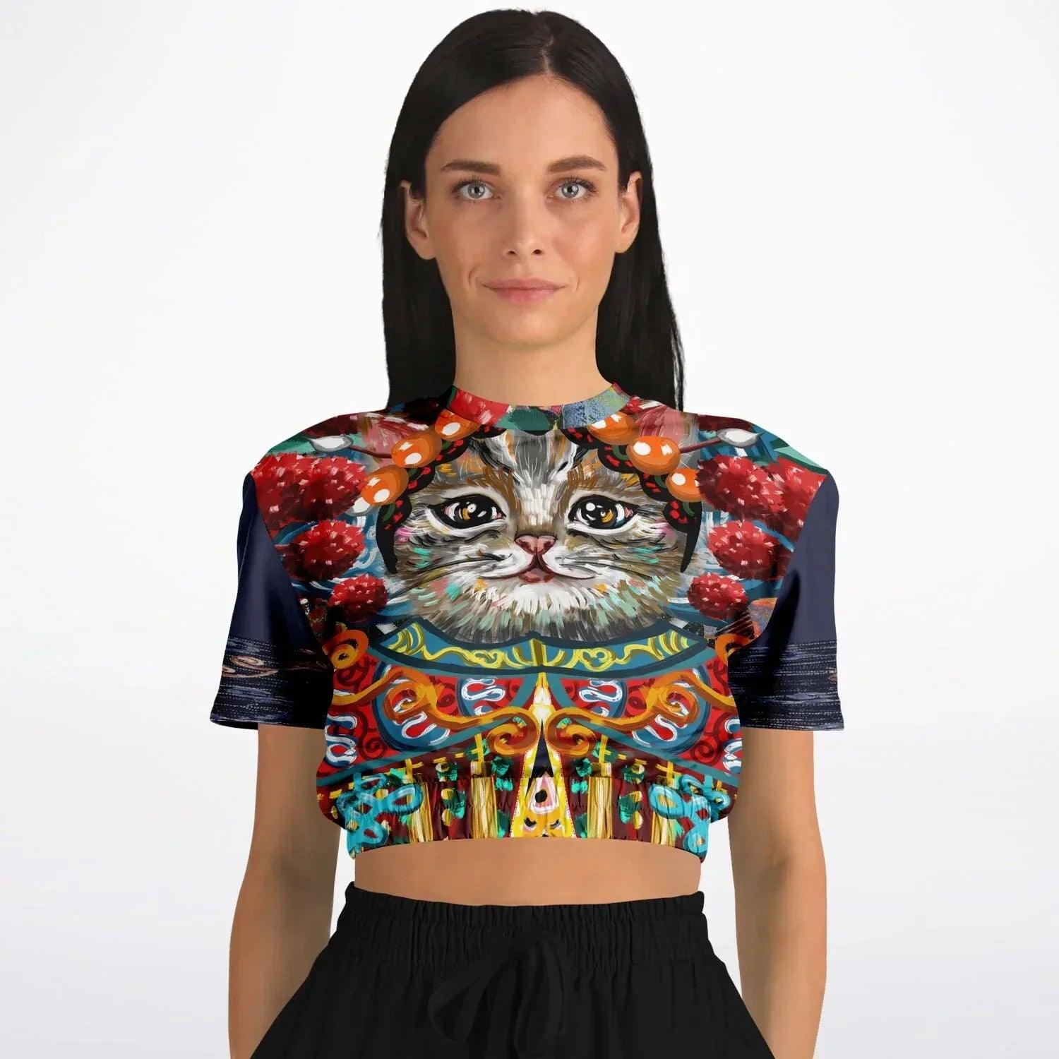 Empress Kanako Eco-Poly Short Sleeve Cropped Pullover