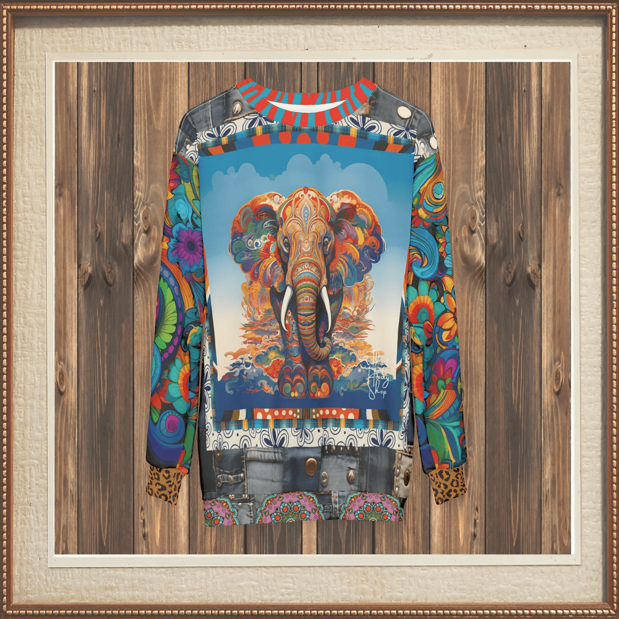 Elephant in Color Dreamscape Unisex Sweatshirt (Gold Label)