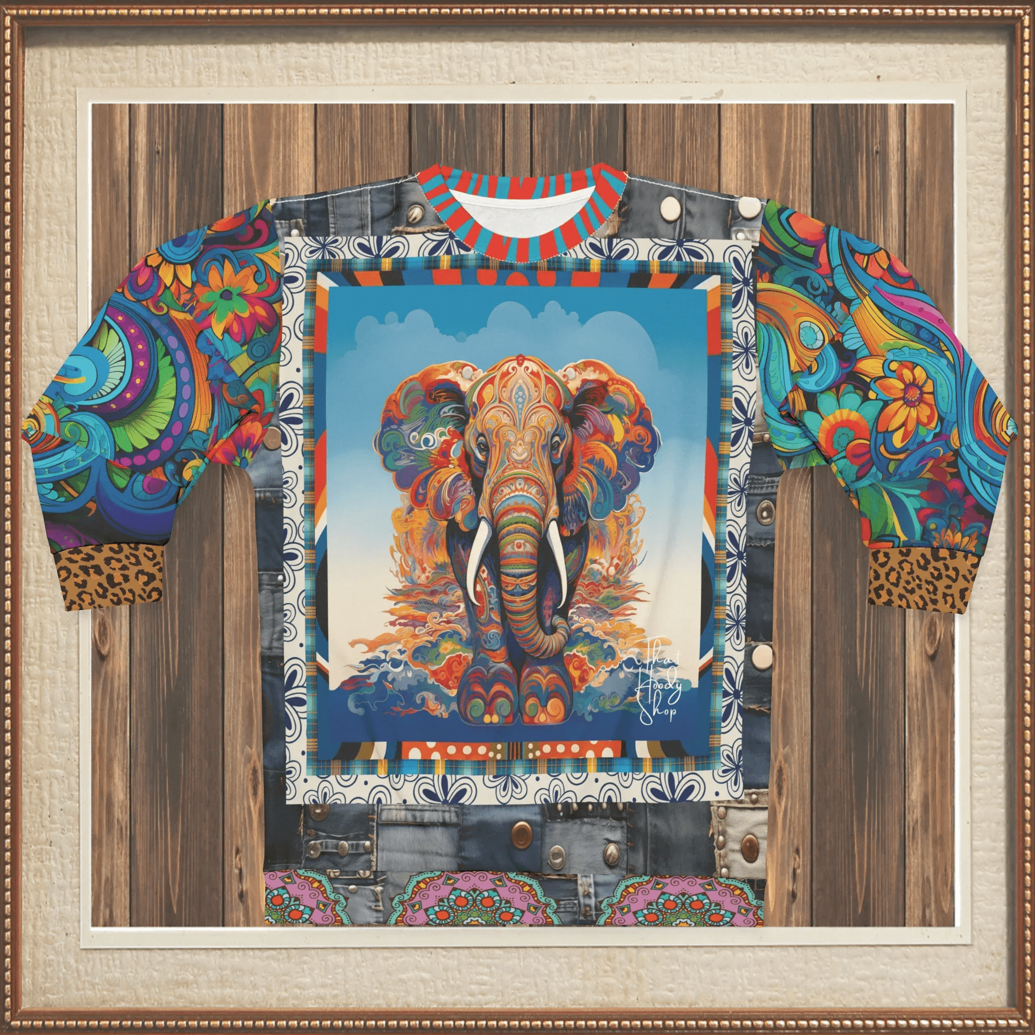 Elephant in Color Dreamscape Unisex Sweatshirt (Gold Label)