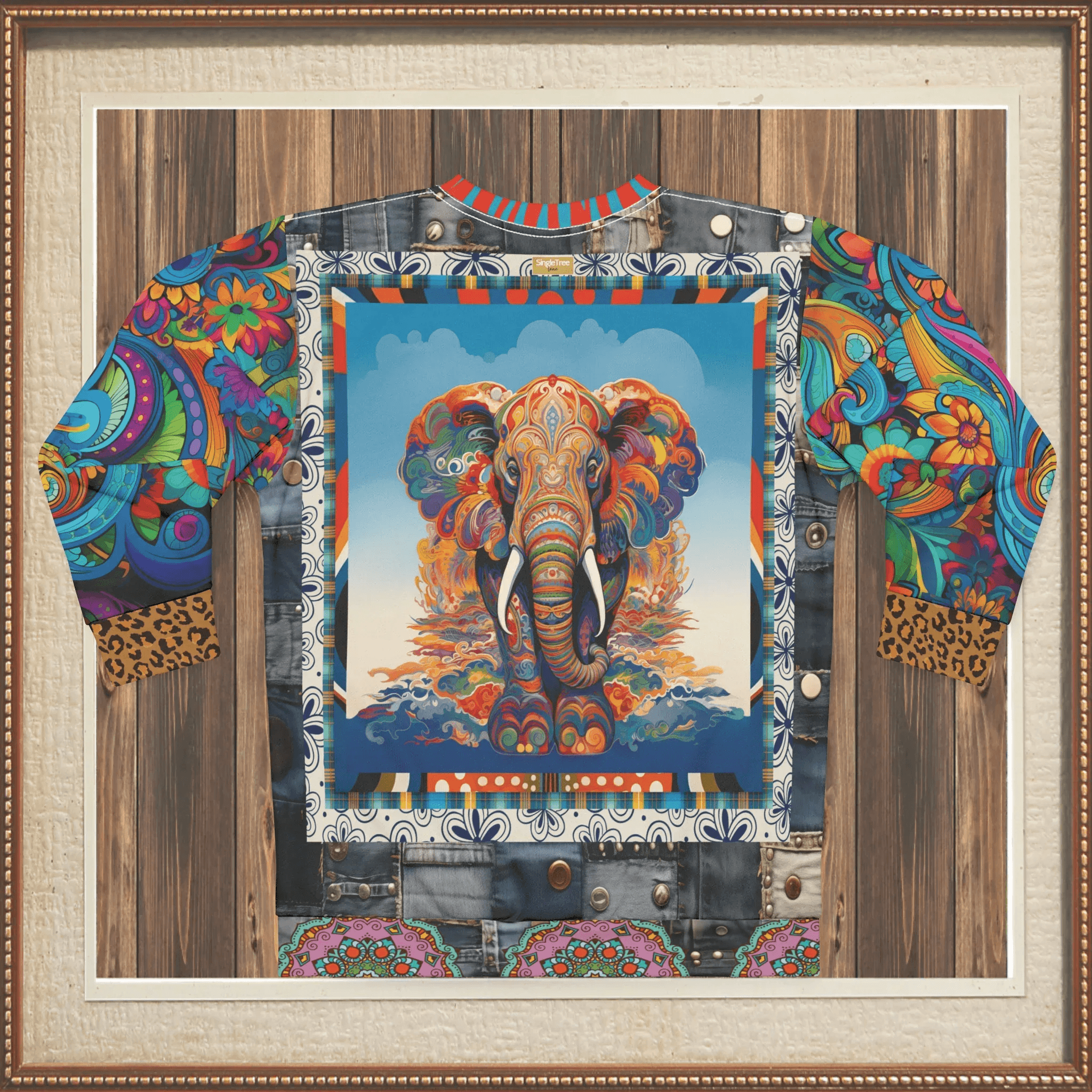 Elephant in Color Dreamscape Unisex Sweatshirt (Gold Label)