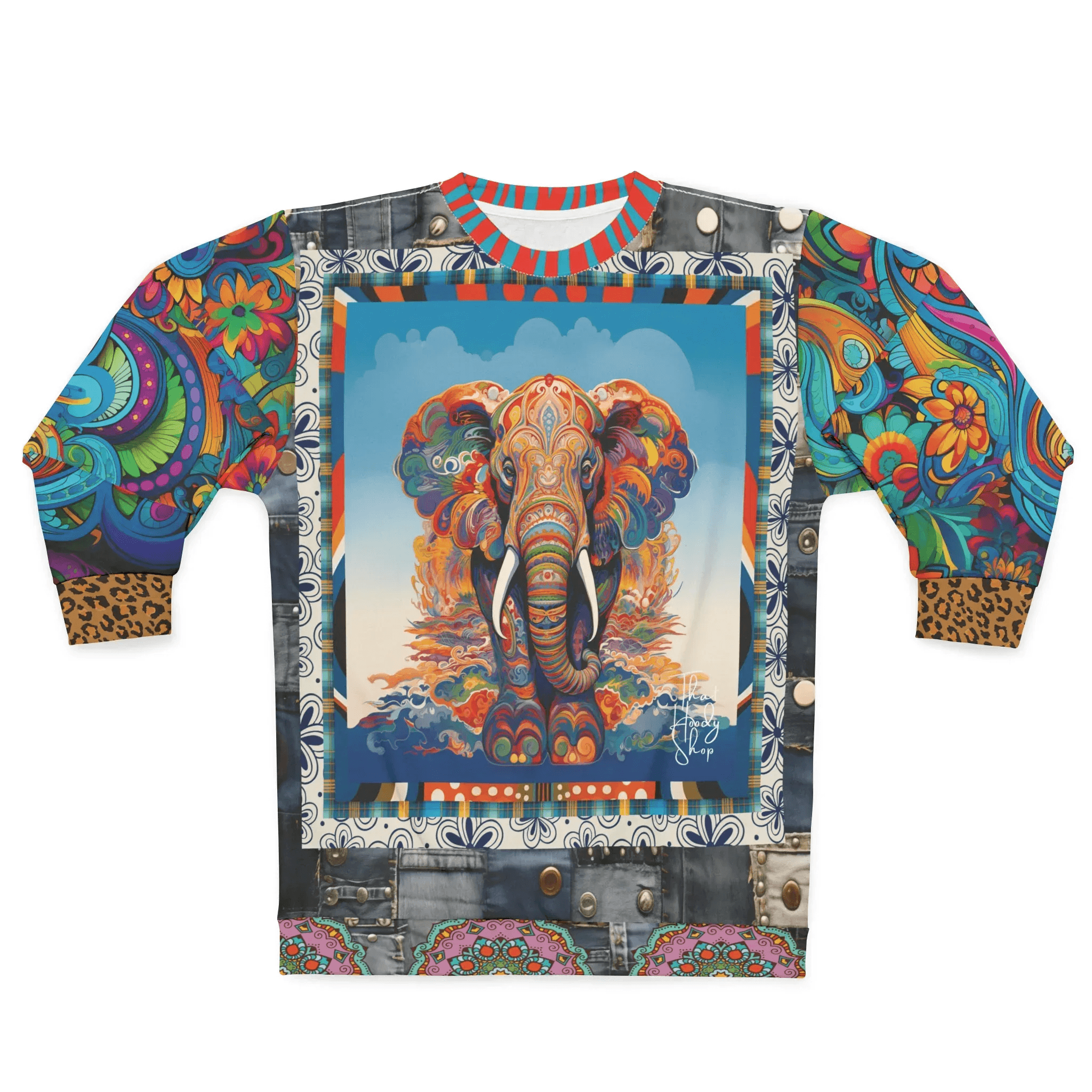 Elephant in Color Dreamscape Unisex Sweatshirt (Gold Label)