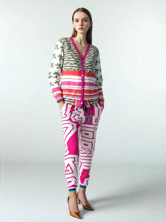 THS 1976 CA Monogram in Hot Pink Eco-Poly Unisex Joggers