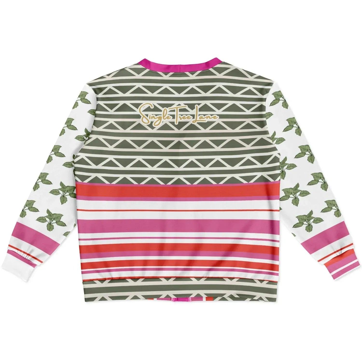 Elephants on Parade in White Heavyweight Unisex Cardigan