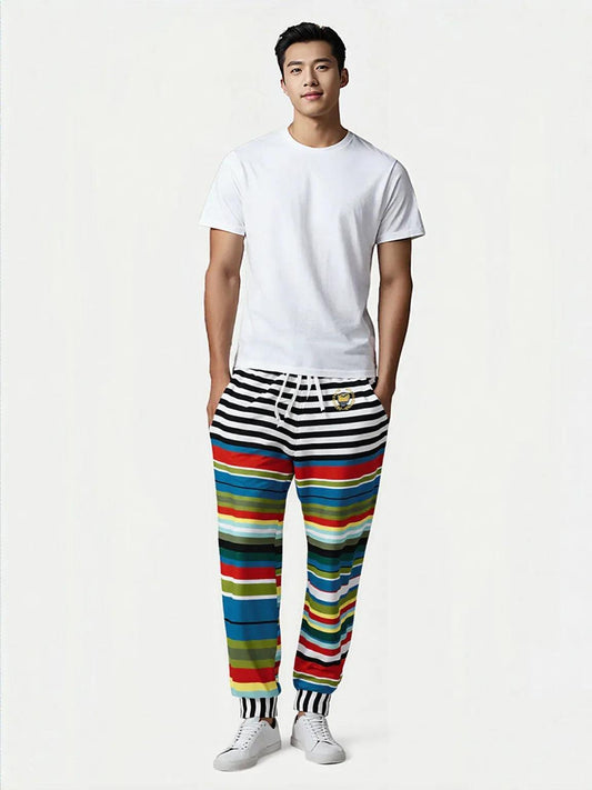 Everglades Rainbow Jailhouse Stripe Eco-Poly Joggers