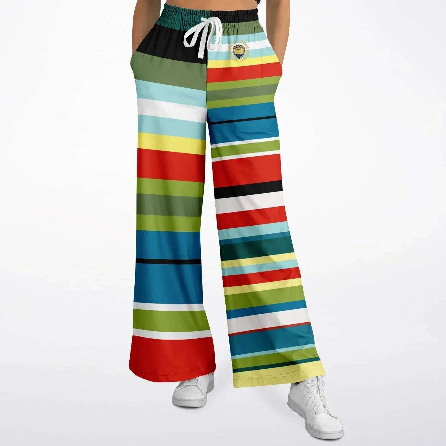 Everglades Rainbow Stripe Eco-Poly Wide Leg Pants