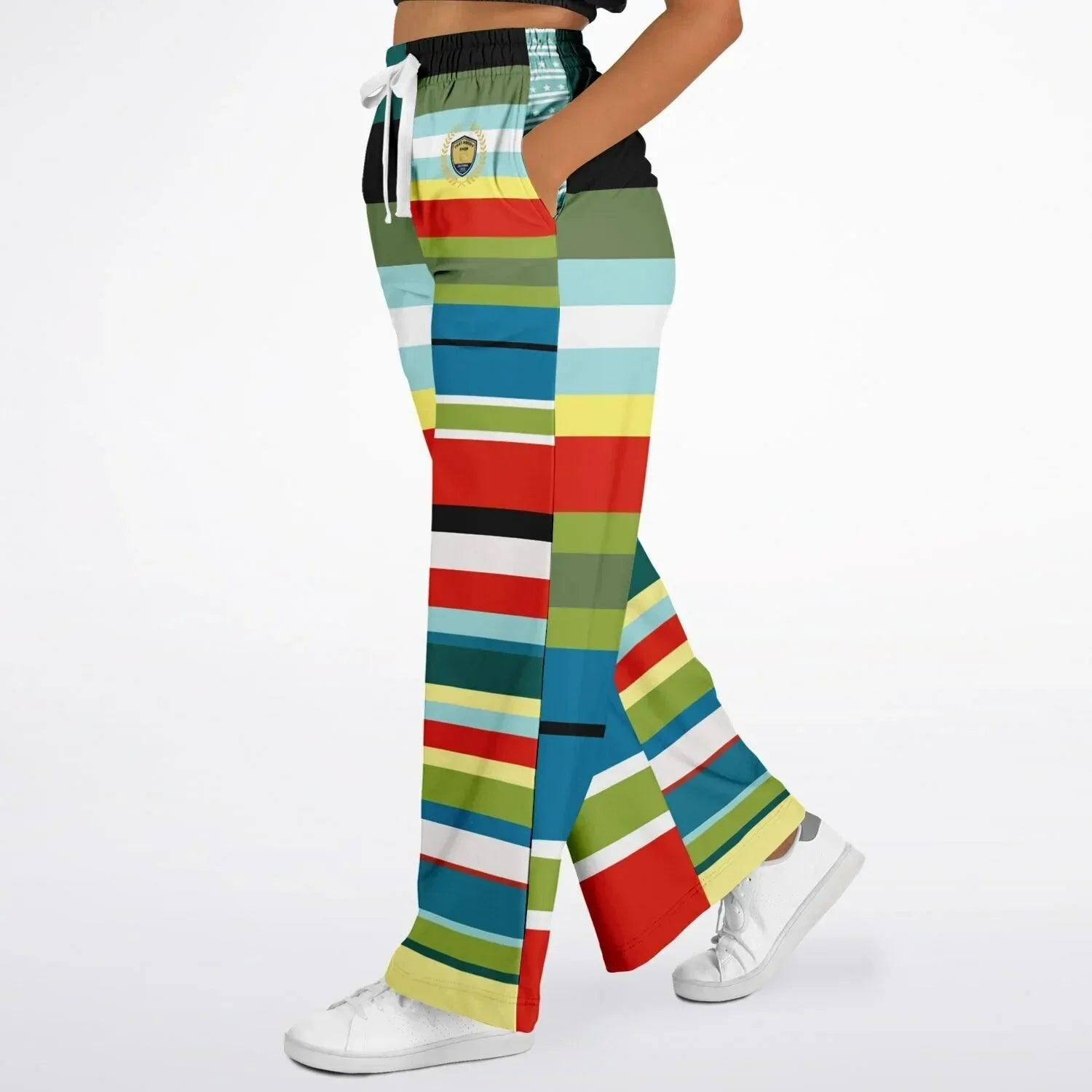 Everglades Rainbow Stripe Eco-Poly Wide Leg Pants