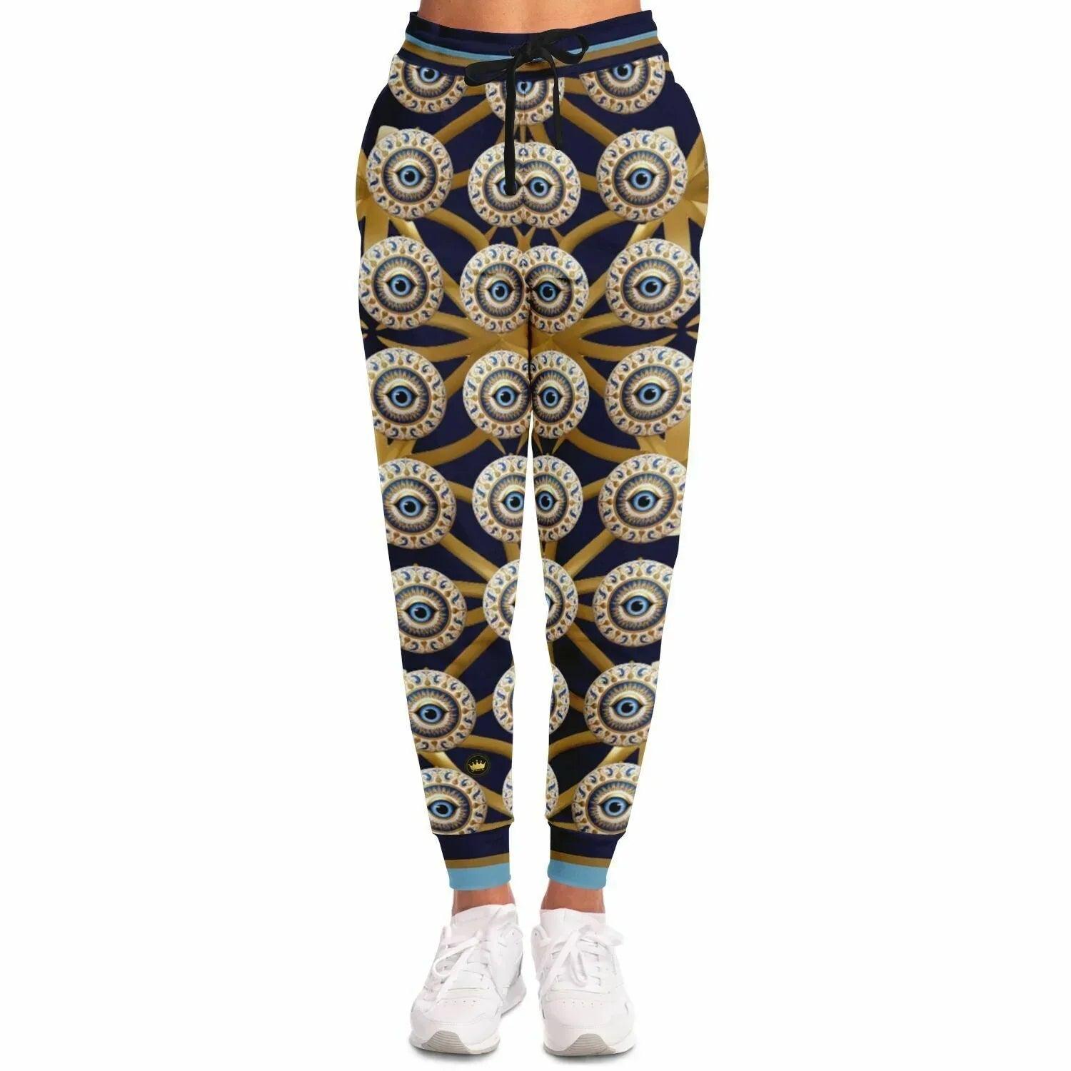 Evil Eye Protection in Midnight Eco-Poly Unisex Joggers