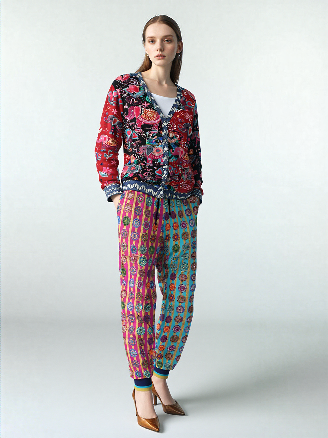 Gypsy Spirit Mandala Stripe Eco-Poly Unisex Joggers