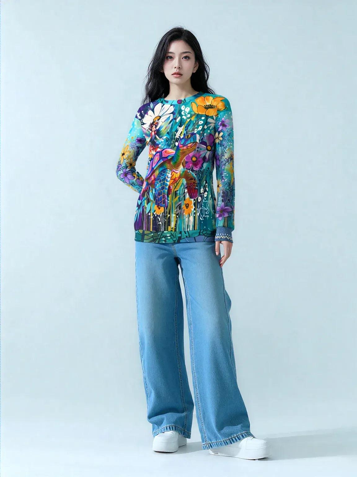 Garden Fairy Goes For a Ride Unisex Sweatshirt (Gold Label)