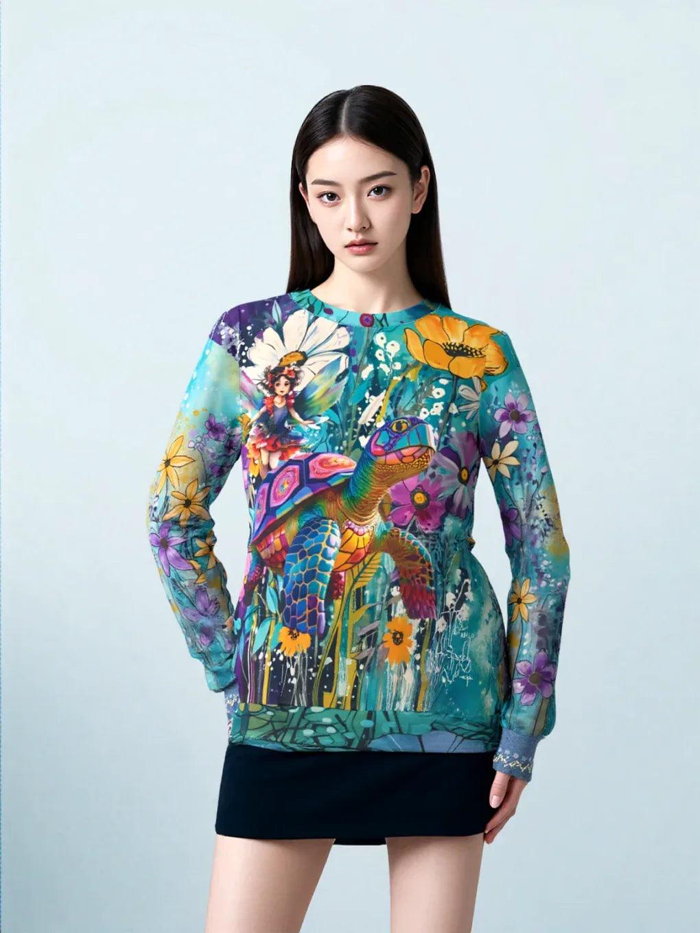 Garden Fairy Goes For a Ride Unisex Sweatshirt (Gold Label)