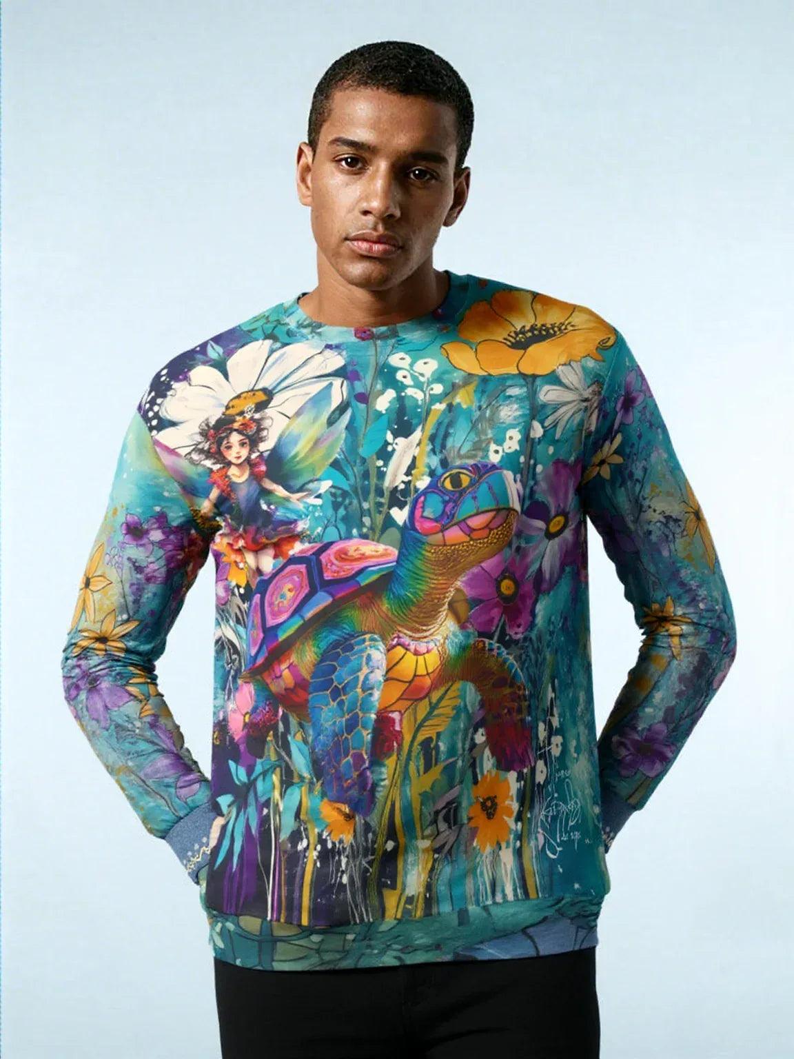 Garden Fairy Goes For a Ride Unisex Sweatshirt (Gold Label)