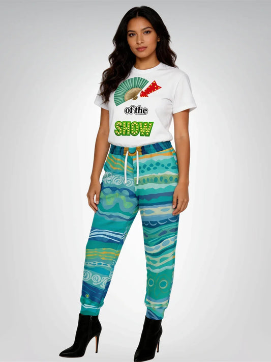 Bahamian Blue Waves Eco-Poly Unisex Joggers