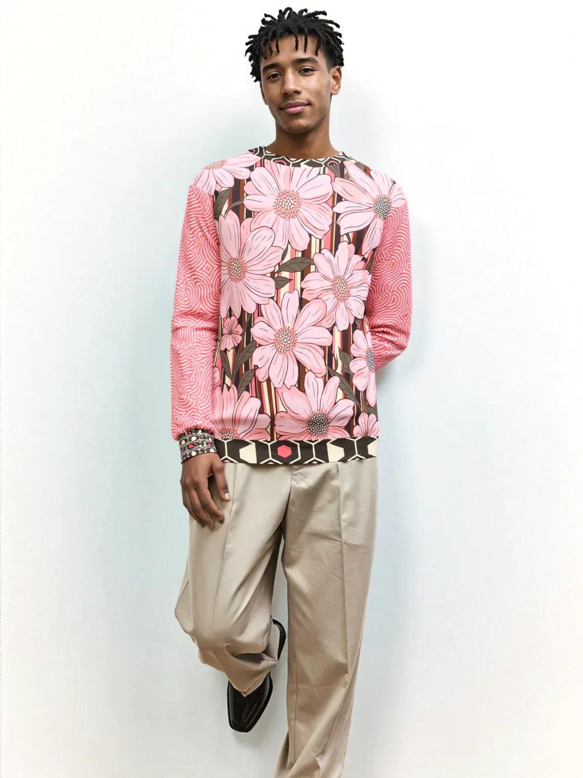 Fantasy in Pink Floral Unisex Sweatshirt (Gold Label)