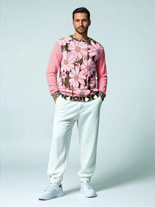 Fantasy in Pink Floral Unisex Sweatshirt (Gold Label)