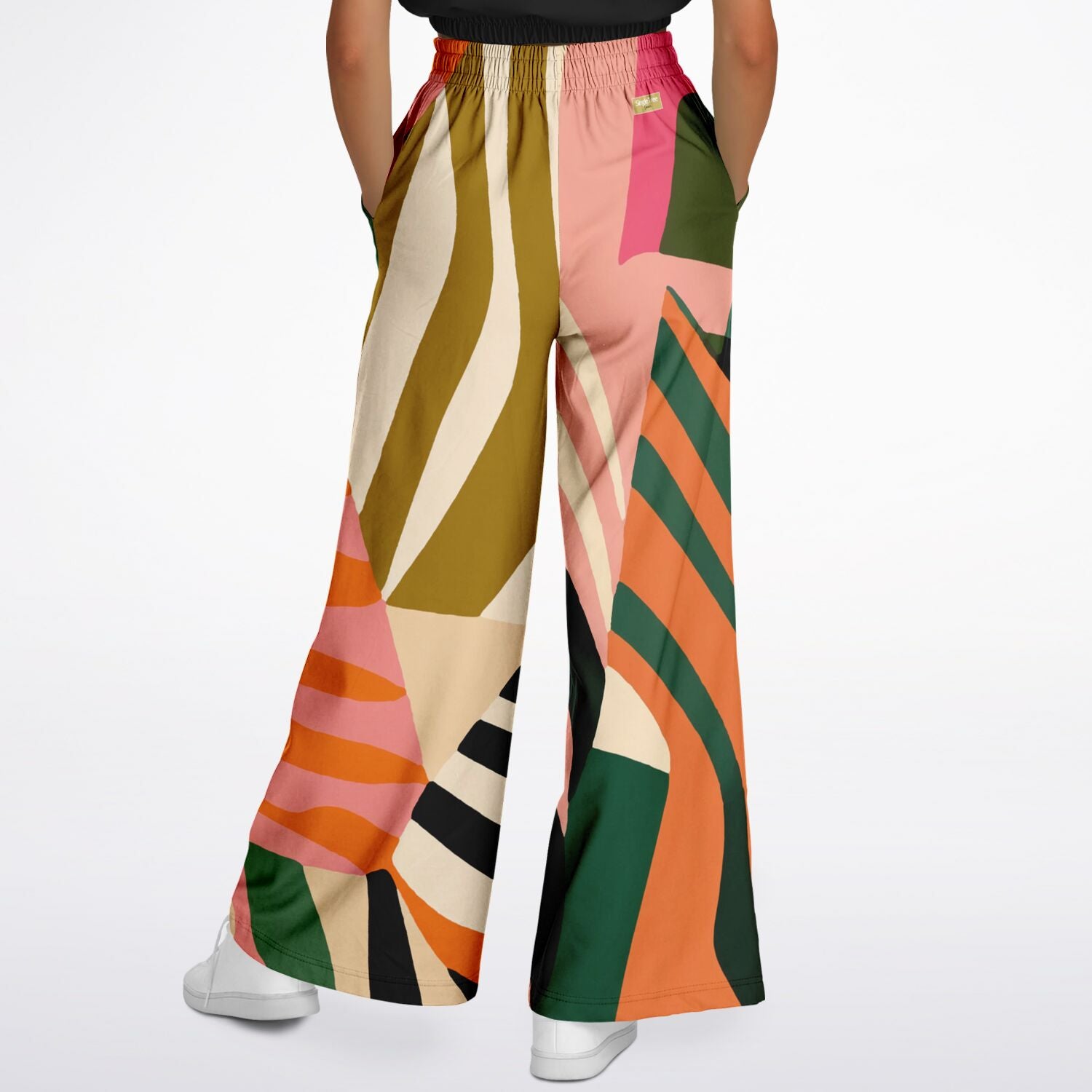 Miami Shores Tropical Zebra Eco-Poly Wide Leg Pants