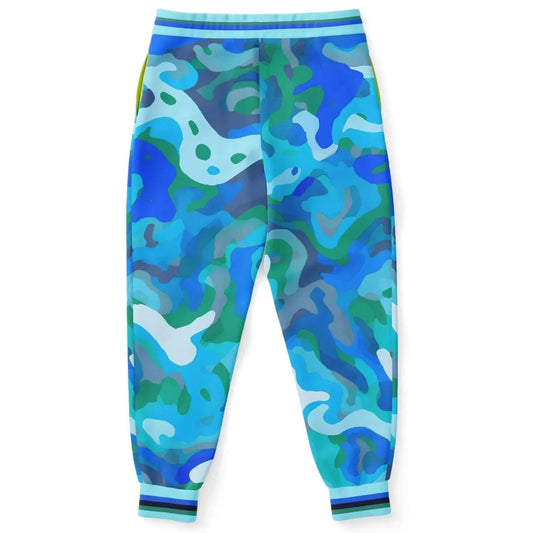 Motion of the Ocean Blue Camouflage 1976 Eco-Poly Unisex Joggers