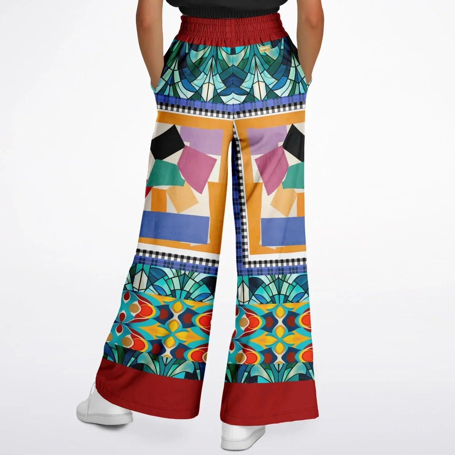 Interior Salon with Forget-Me-Nots - Matisse - in Full Glory Eco-Poly Wide Leg Pants
