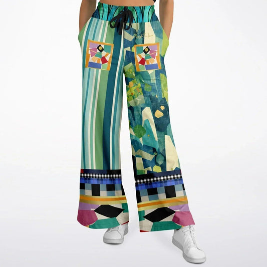 Interior Salon with Forget-Me-Nots - Matisse - Sarsaparilla Eco-Poly Wide Leg Pants