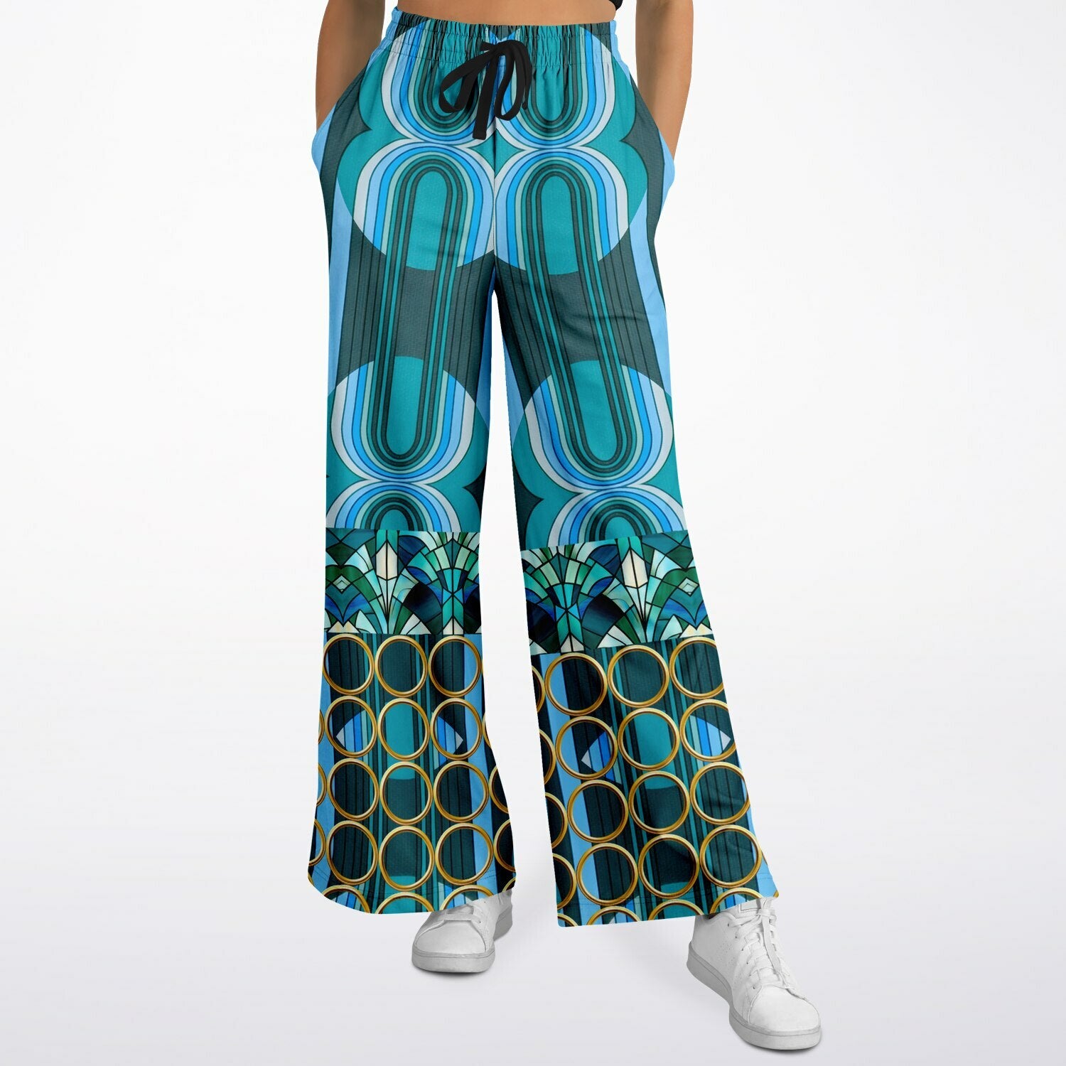 Dreaming of the 70s in Retro Links Eco-Poly Wide Leg Pants