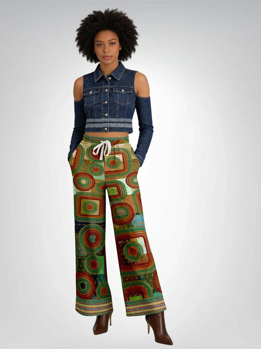 Flashback to the 70s Eco-Poly Wide Leg Pants