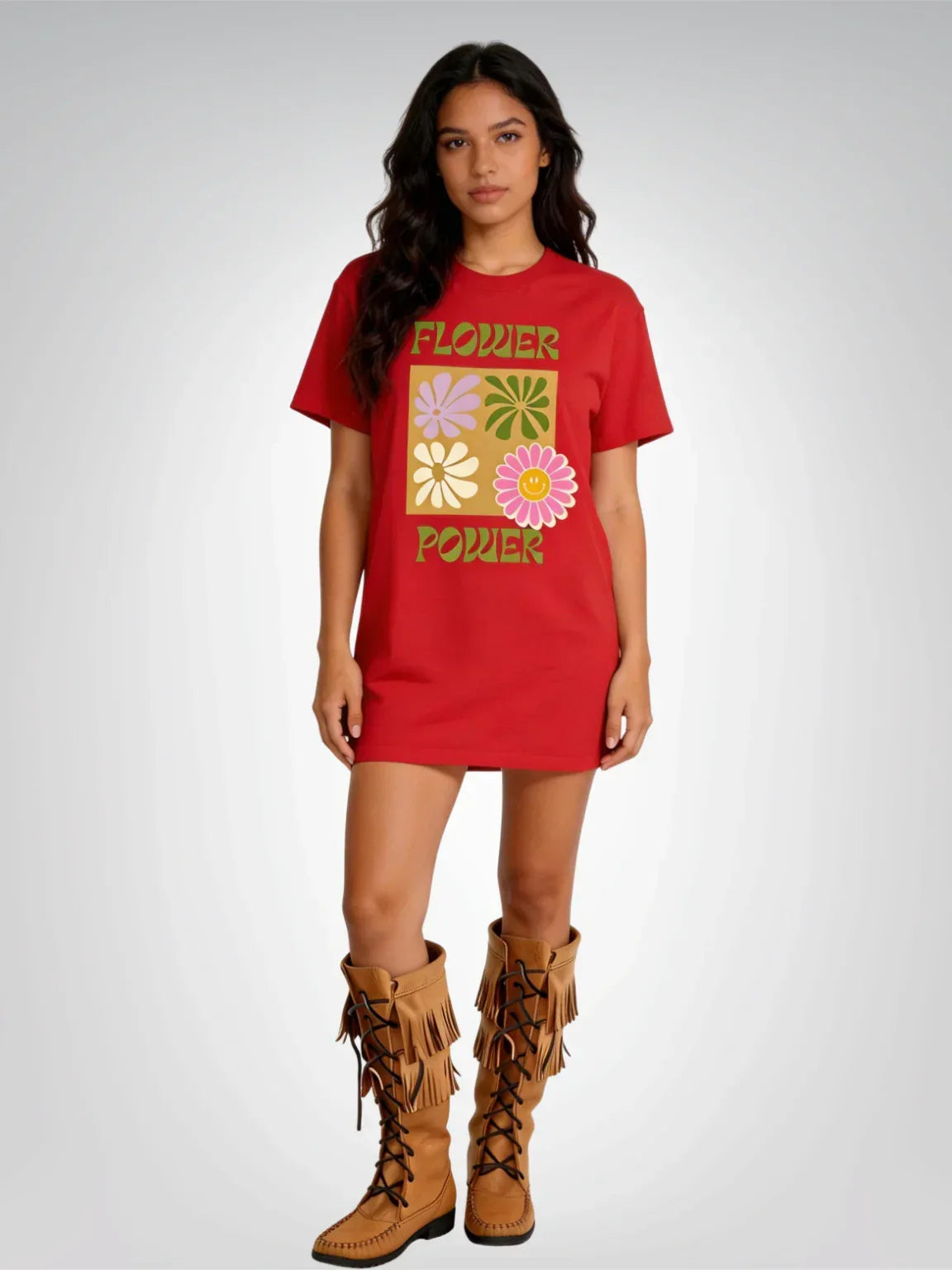 Flower Power Retro 70s - Hippie Vibes Heavyweight Unisex Tee