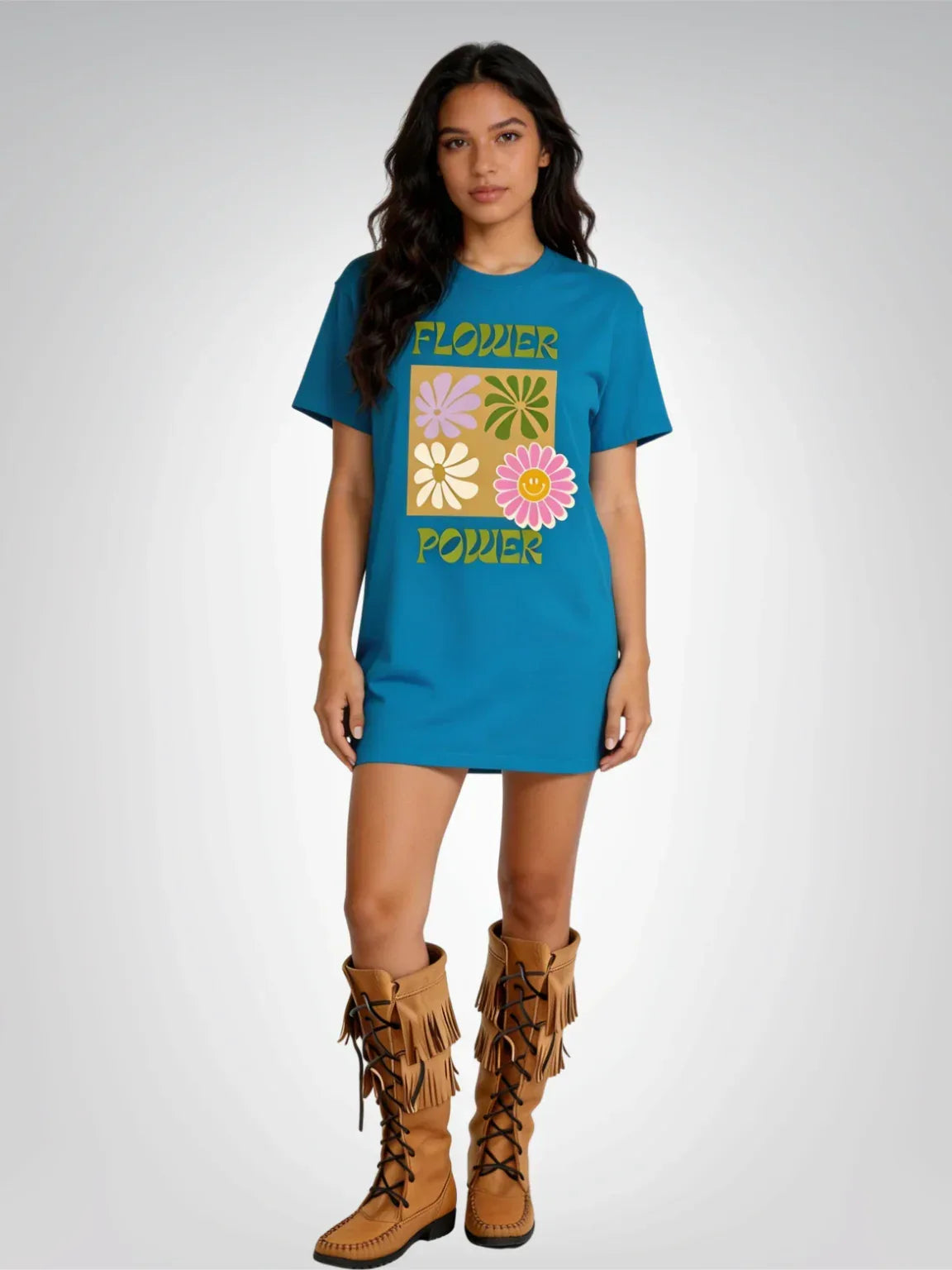 Flower Power Retro 70s - Hippie Vibes Heavyweight Unisex Tee