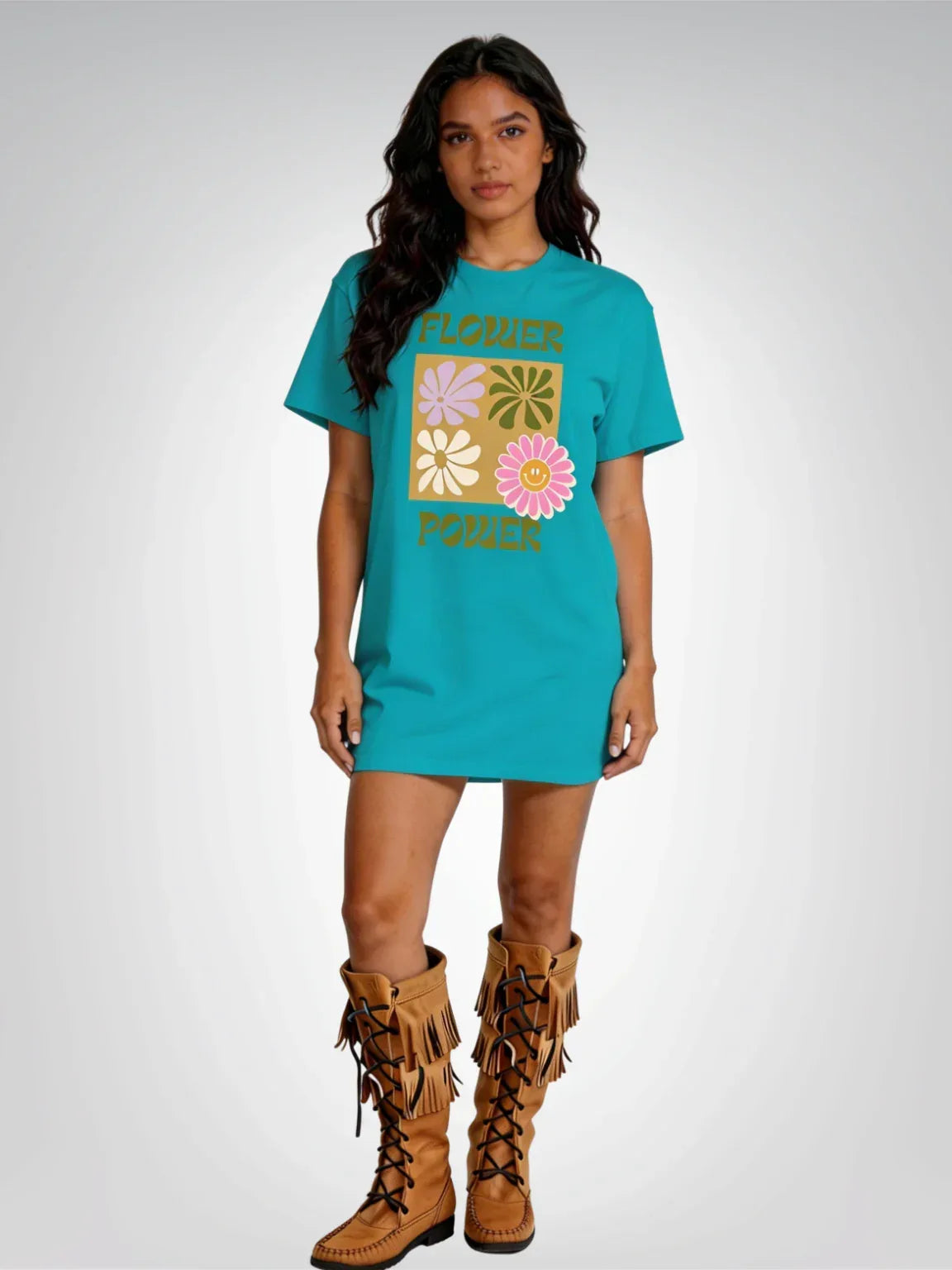 Flower Power Retro 70s - Hippie Vibes Heavyweight Unisex Tee