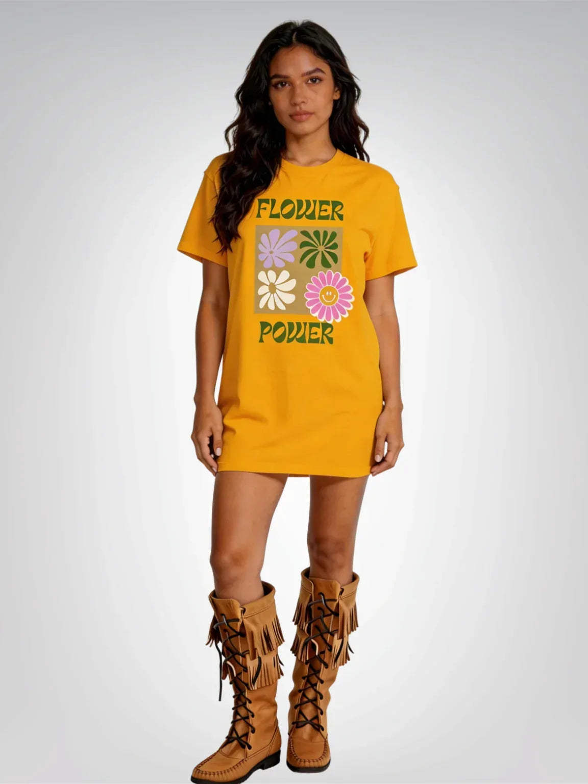Flower Power Retro 70s - Hippie Vibes Heavyweight Unisex Tee