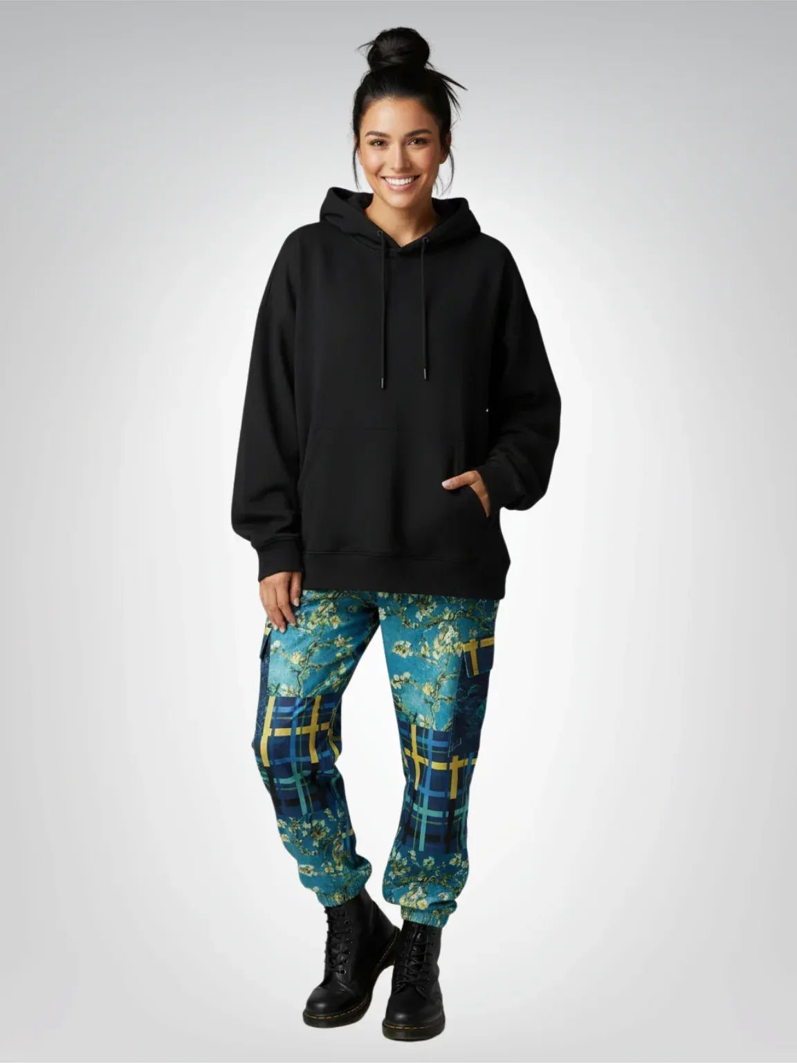 Flowers in Blue Vase - Van Gogh - Eco-Poly Cargo Joggers