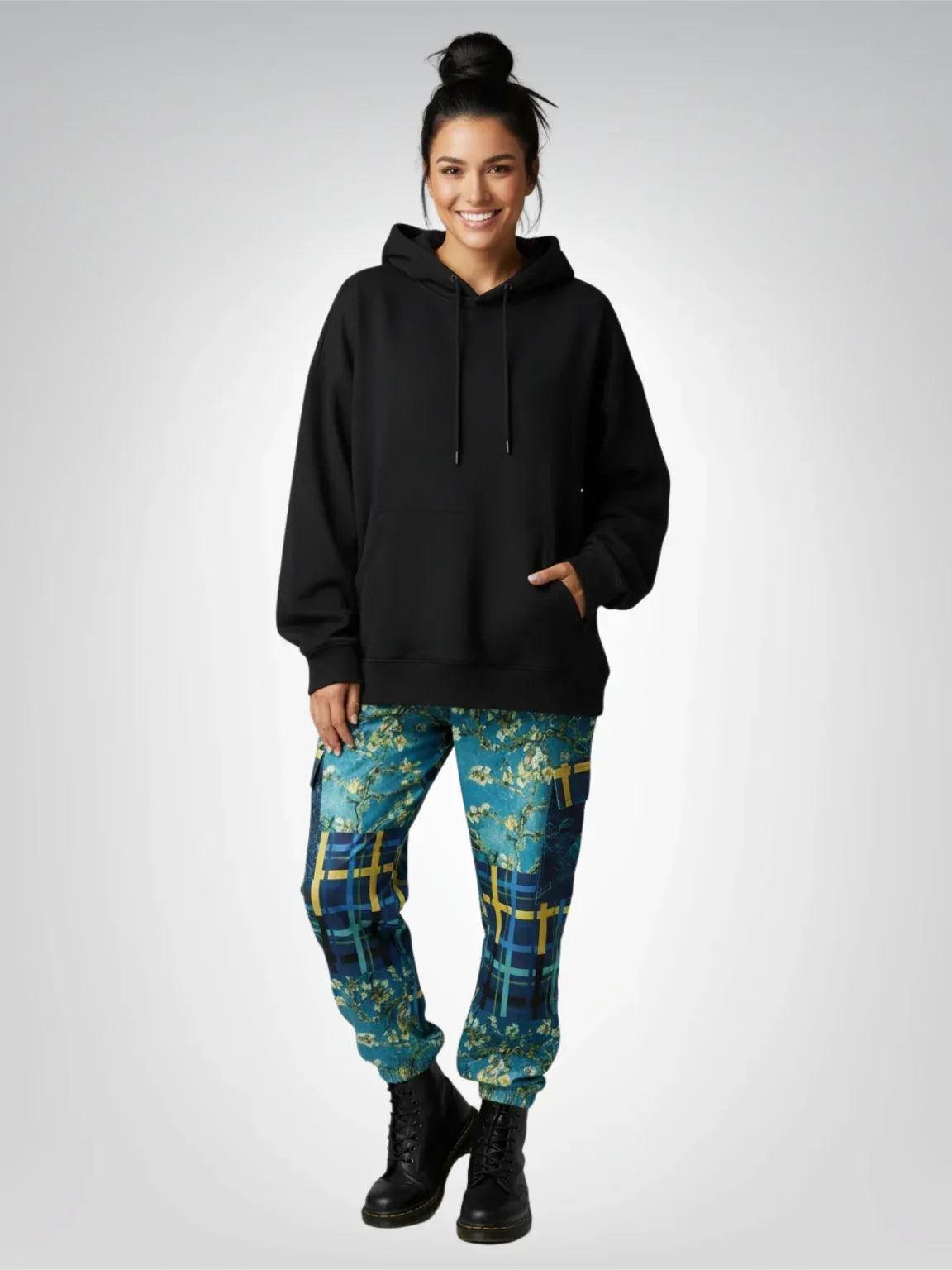 Flowers in Blue Vase - Van Gogh - Eco-Poly Cargo Joggers