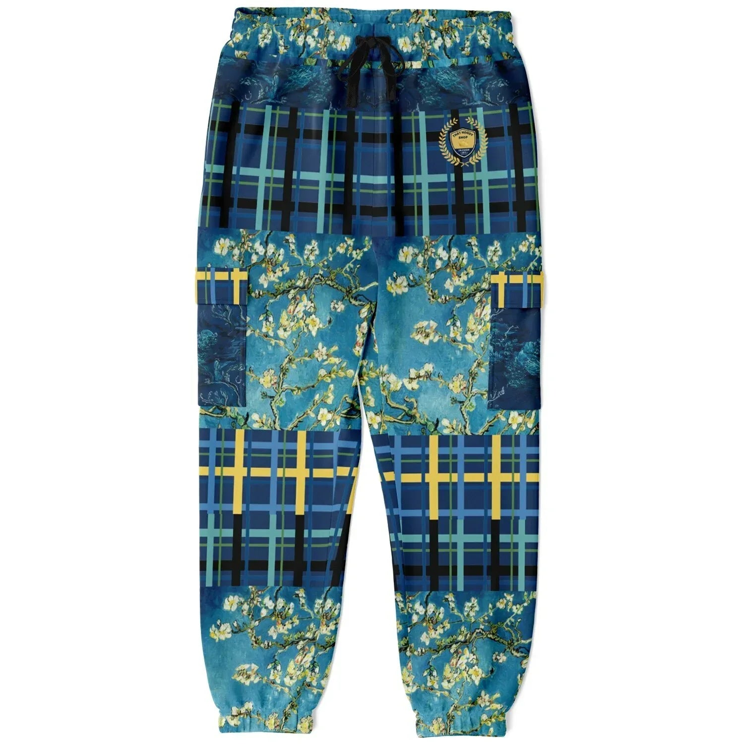 Flowers in Blue Vase - Van Gogh - Eco-Poly Cargo Joggers