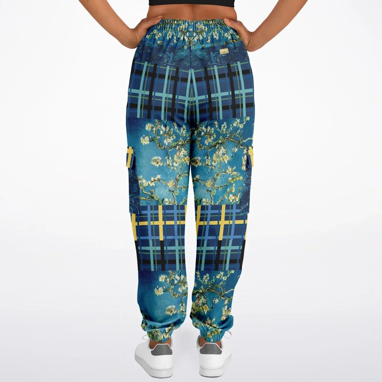 Flowers in Blue Vase - Van Gogh - Eco-Poly Cargo Joggers