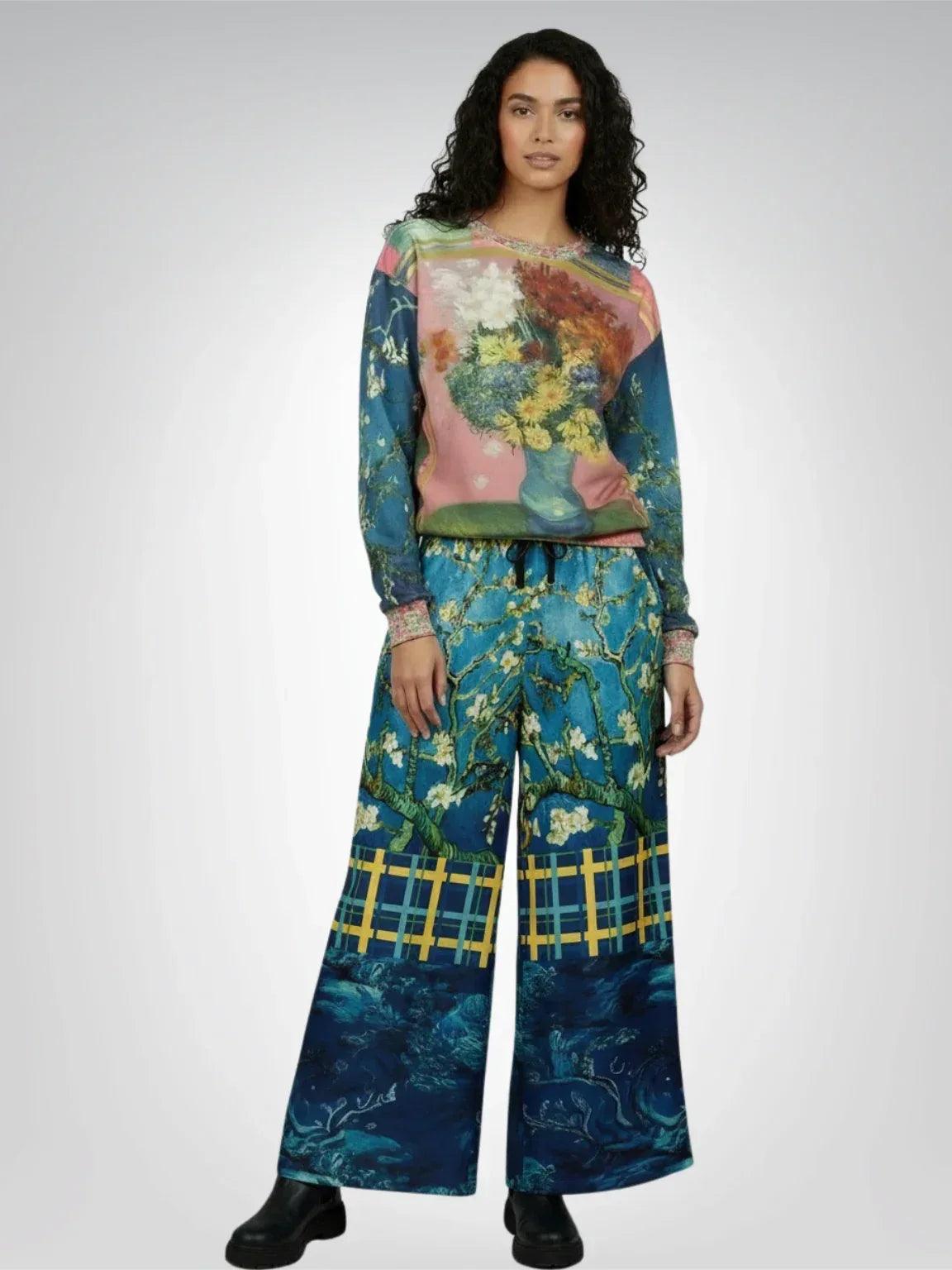 Flowers in Blue Vase - Van Gogh - Unisex Sweatshirt (Gold Label)