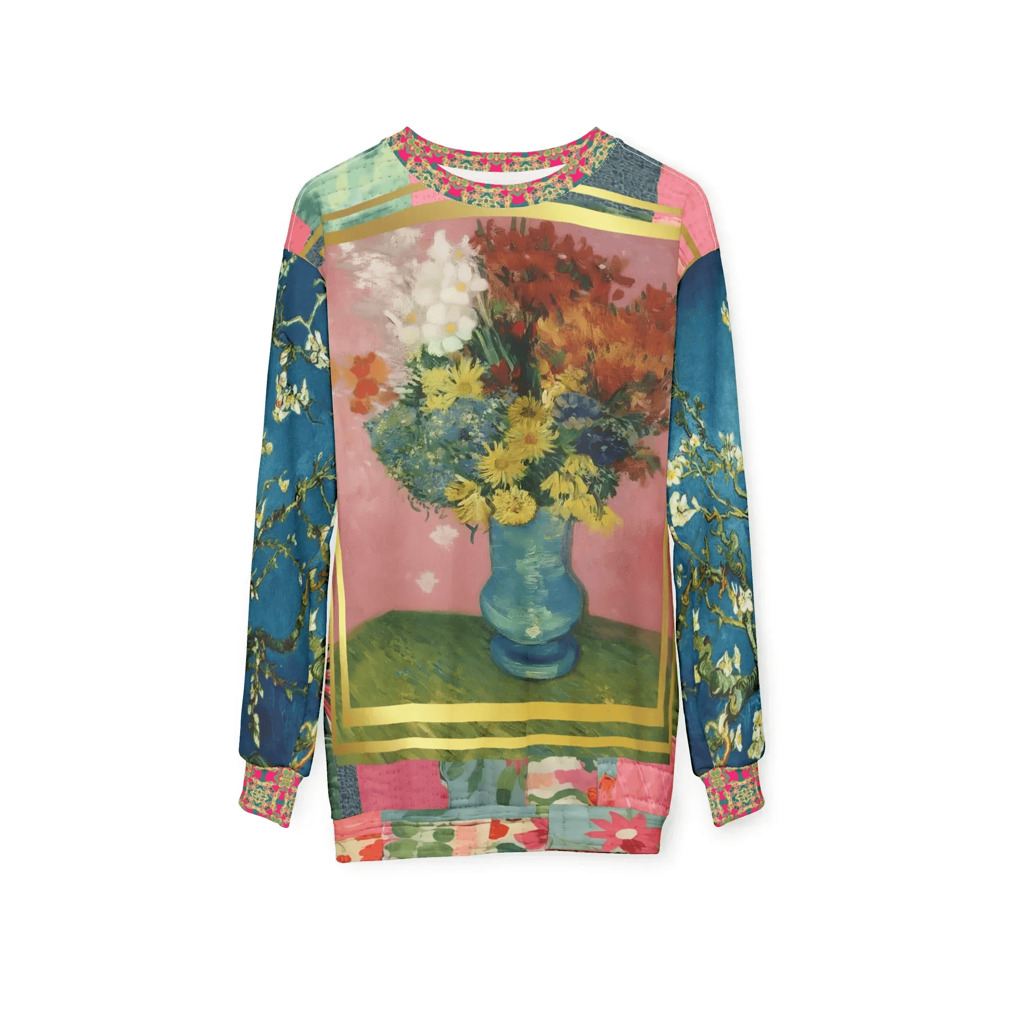 Flowers in Blue Vase - Van Gogh - Unisex Sweatshirt (Gold Label)