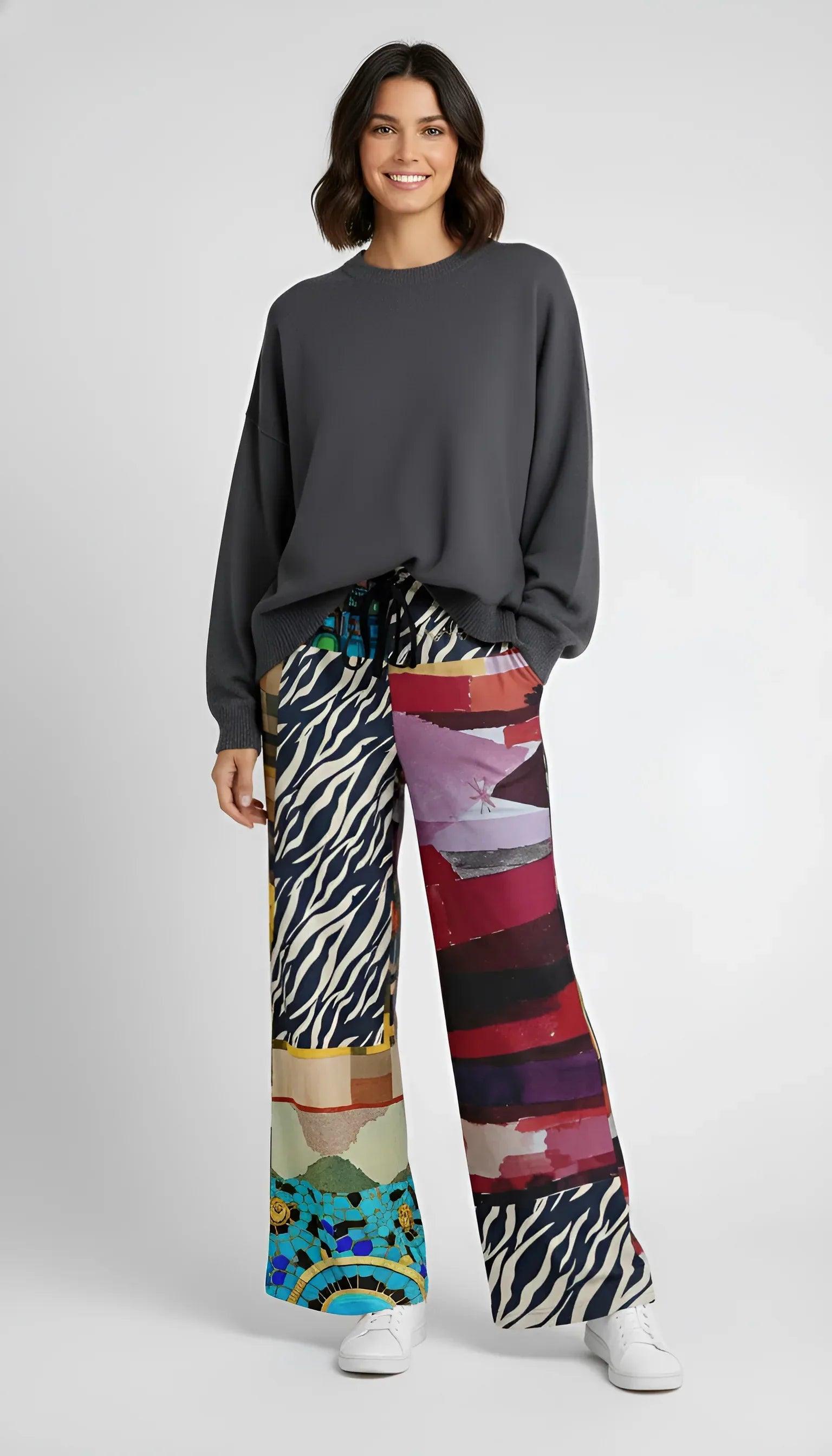 Forest Fowl in the Garden of Eden Perplexity - Klee - Eco-Poly Wide Leg Pants