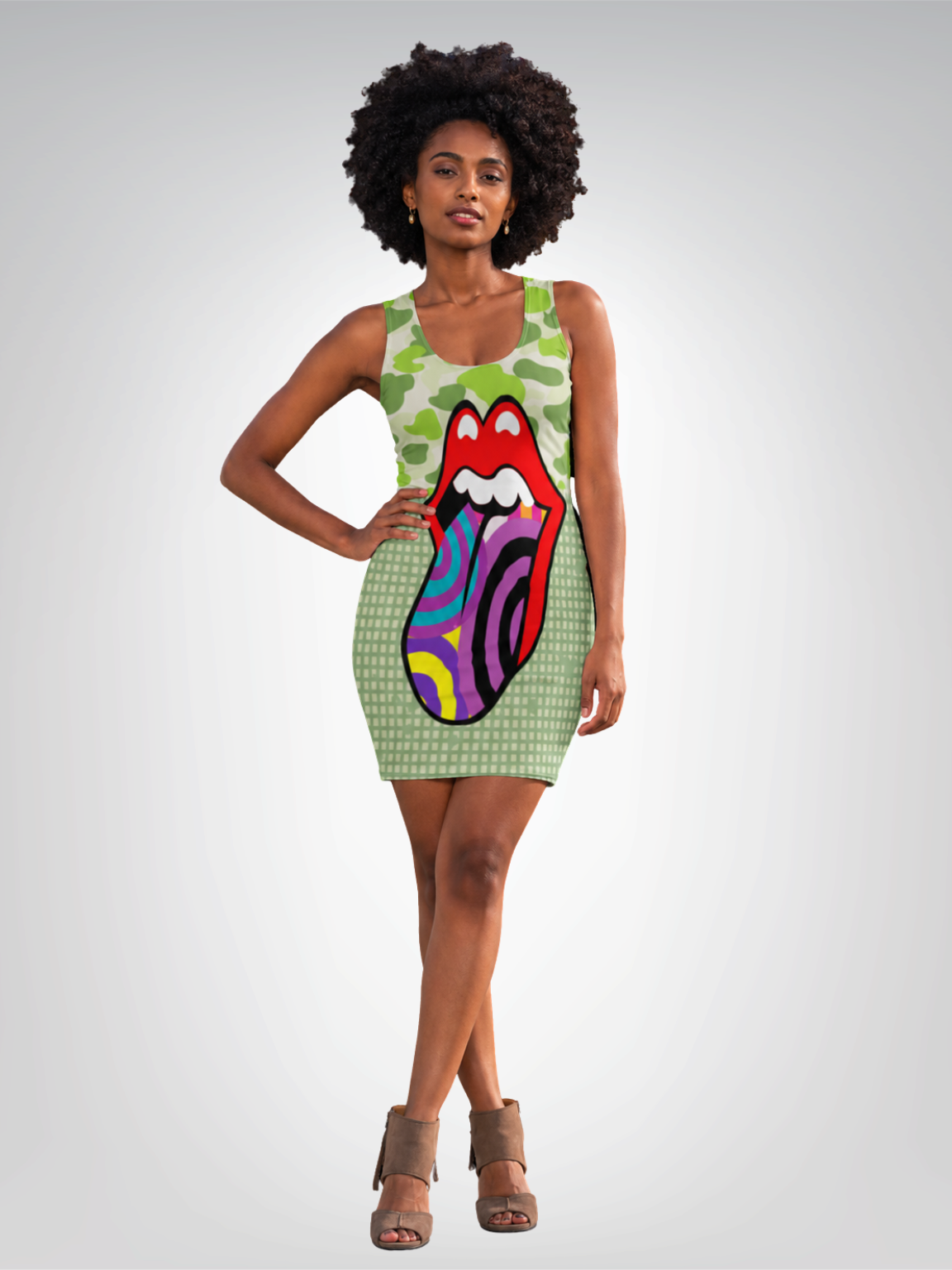 Funhouse Swirl Racerback Dress