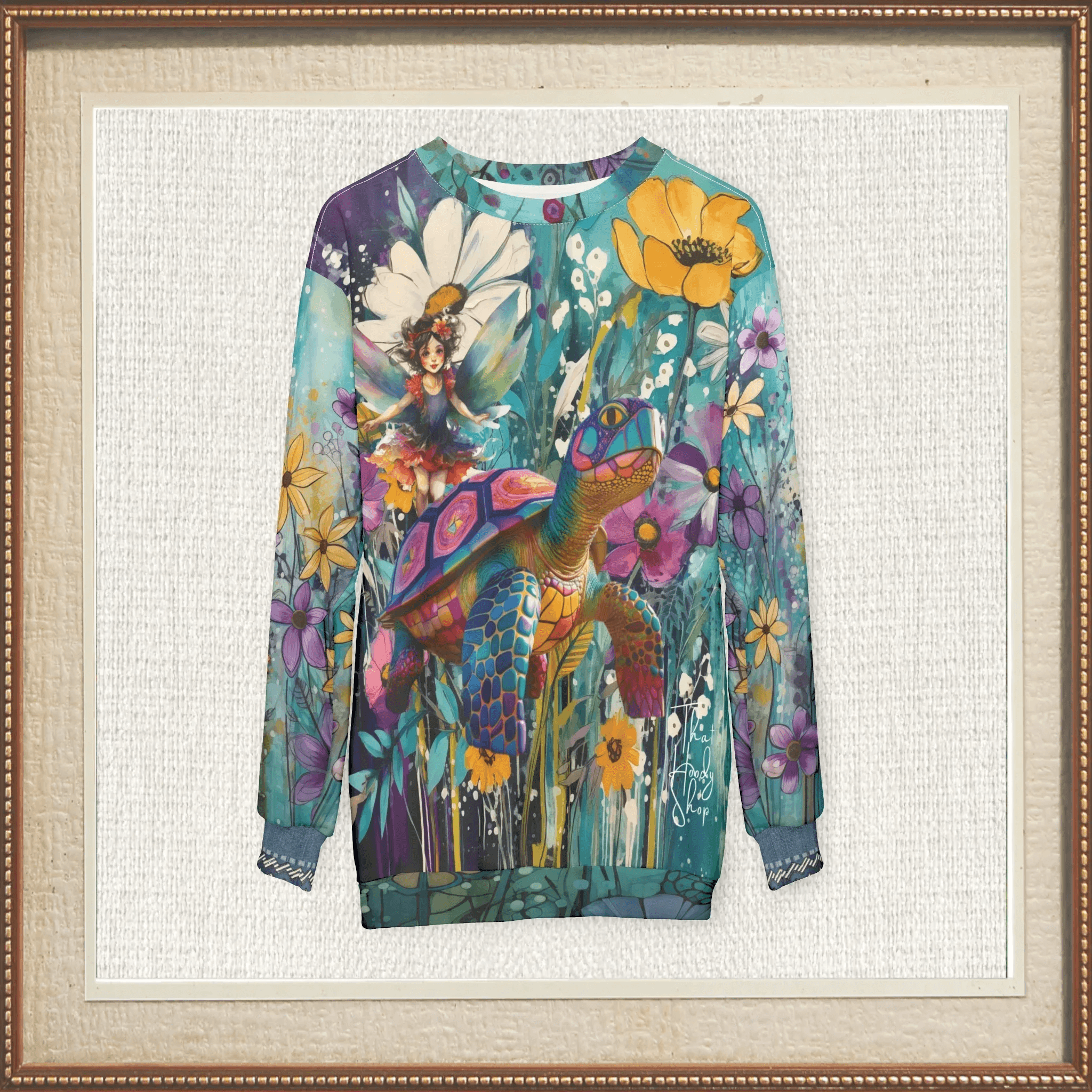 Garden Fairy Goes For a Ride Unisex Sweatshirt (Gold Label)