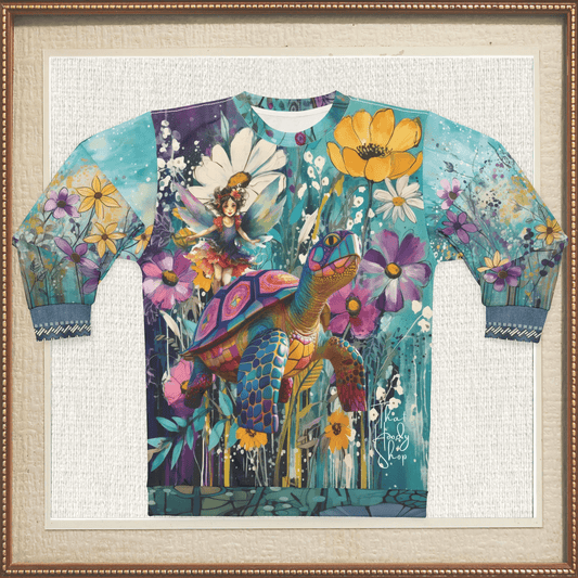 Garden Fairy Goes For a Ride Unisex Sweatshirt (Gold Label)