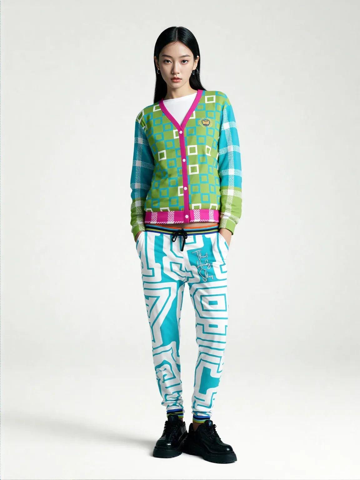 THS 1976 CA Monogram in Bahamian Blue Eco-Poly Unisex Joggers