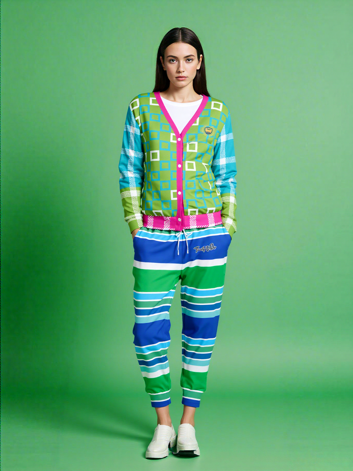 Stay Fresh Blue Marine Stripe Eco-Poly Unisex Joggers