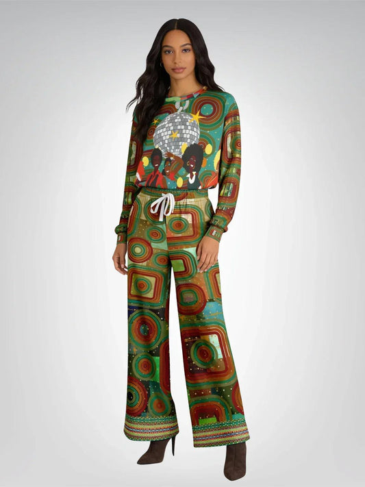 Flashback to the 70s Eco-Poly Wide Leg Pants